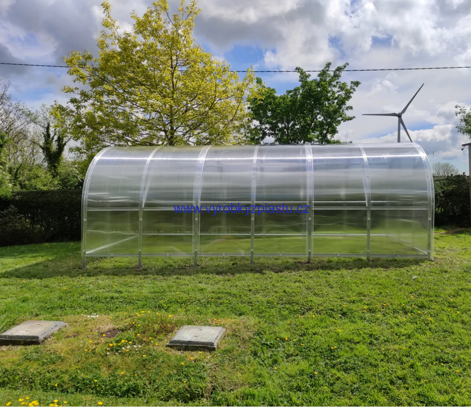 Zahradní skleník BALTIK, 3x6 m - včetně polykarbonátu - 4 mm